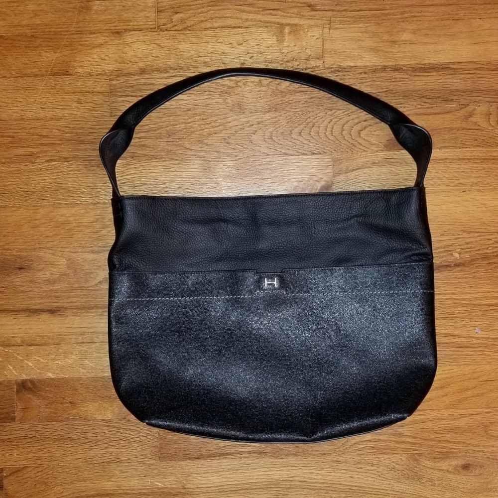 NWOT- Halston Black Leather Bag